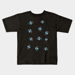 Blue Firefly bugs Kids T-Shirt